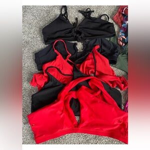 Bathing Suit Top Bundle (Black & Red)